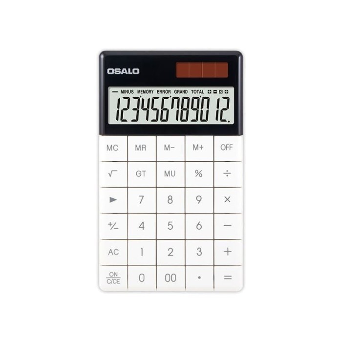 

Ready OSALO Kalkulator / Calculator Modern 12 Digit
