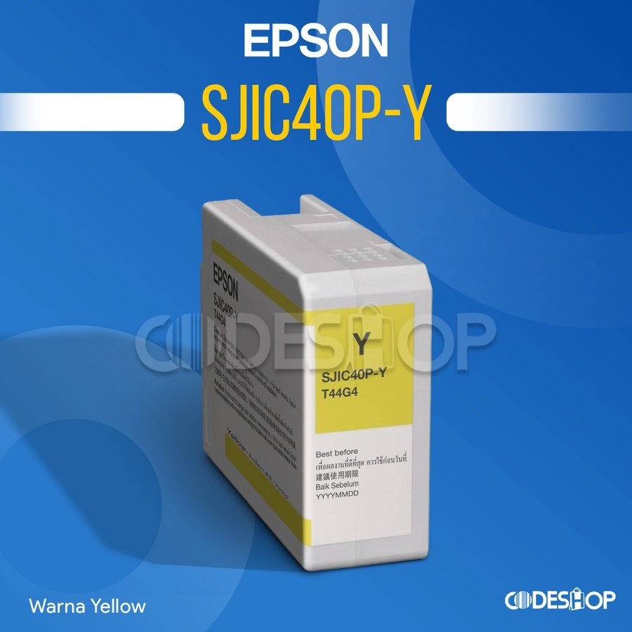 Cartridge Ink Epson CW-C6050 Tinta Printer SJIC40P-Y Yellow / Kuning