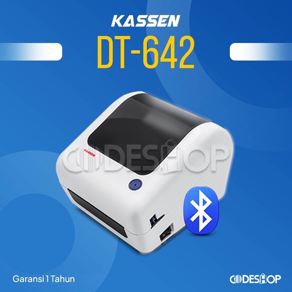 

Printer Barcode Kassen DT-642 Cetak Label Thermal (USB+Bluetooth)