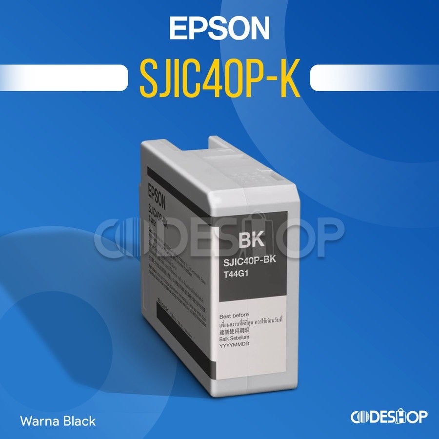 Cartridge Ink Epson CW-C6050 Tinta Printer SJIC40P-K Black Hitam