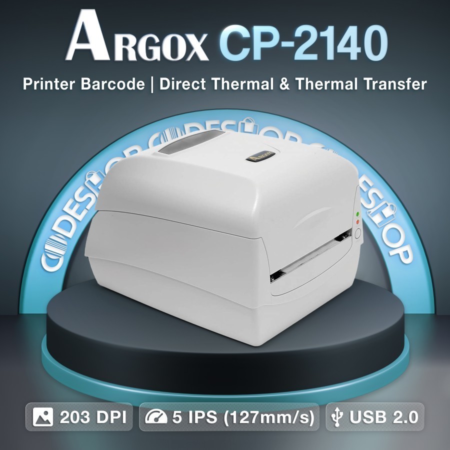 

PRINTER BARCODE STCKER LABEL ARGOX CP 2140 WHITE