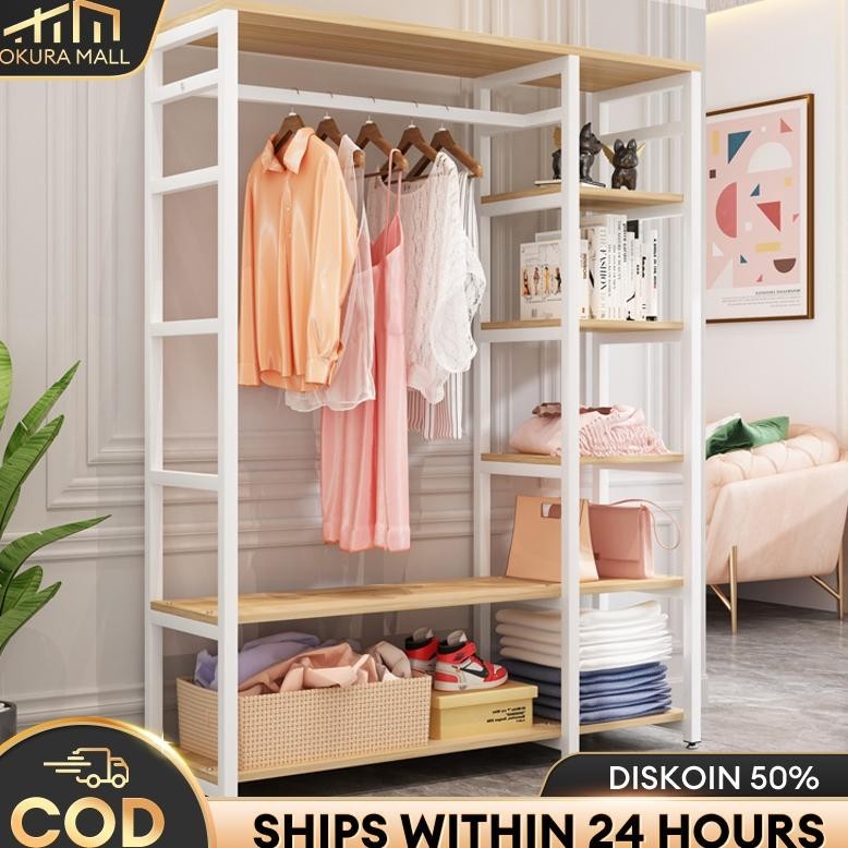 Stand Hanger Kayu Rak Gantungan Baju Kayu Rak Gantungan Baju Serbaguna Rak Gantungan Baju Dengan