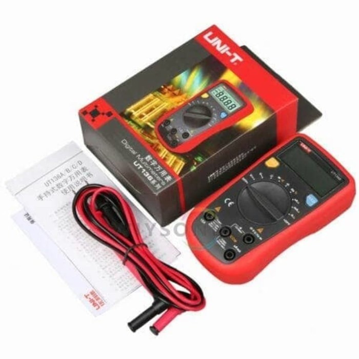 Ready Digital MultiMeter AC/DC MultiTester Digital Bagus UNI-T UT-136A