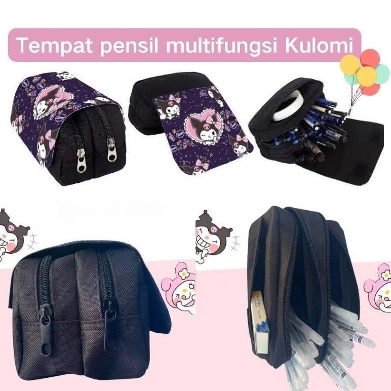 

yt- CODTempat Pensil Multifungsi Motif Unicorn / Dinosaurus / Astronot Untuk Anak/ 2 Layer Tempat Pensil Premium