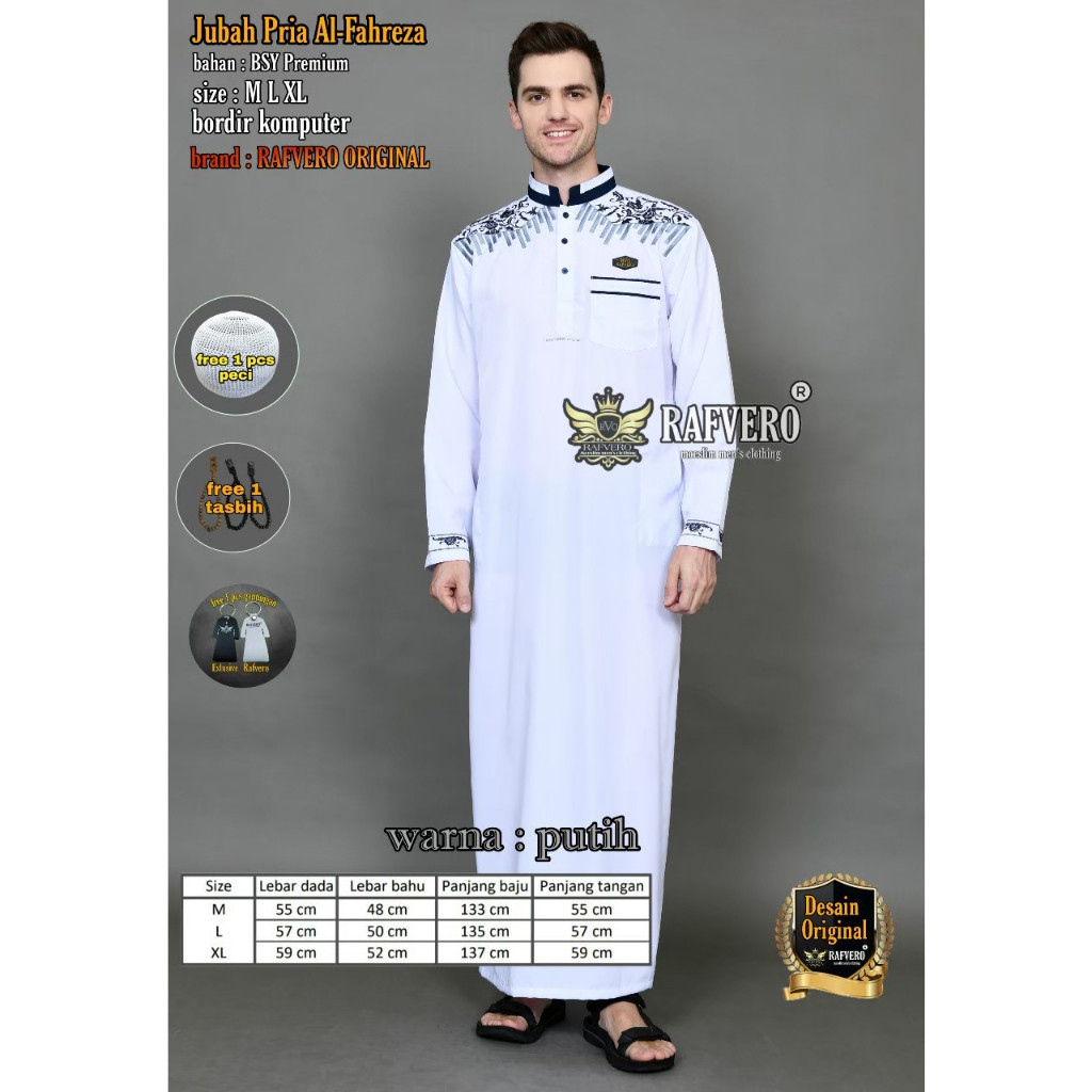 Gamis Pria Pakaian Muslim Jubba Jobahpria Muslim Garmes Terbaru 2024 Lengan Panjang/Lengan Pendek Ke