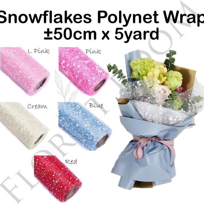 

Snowflakes Polynet Wrap - bukus bunga jaring