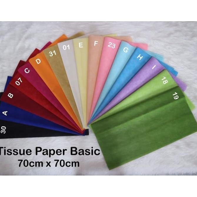 

Tissue Paper Basic (Wrapping Bunga - Kertas Bunga Murah) / 25 LEMBAR