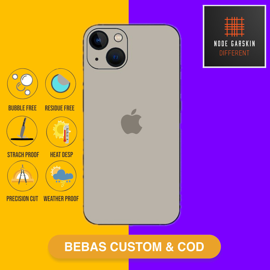 Garskin Skin Iphone 13 Reguler Fullbody atau Backonly - titanium series Kode - fdtt