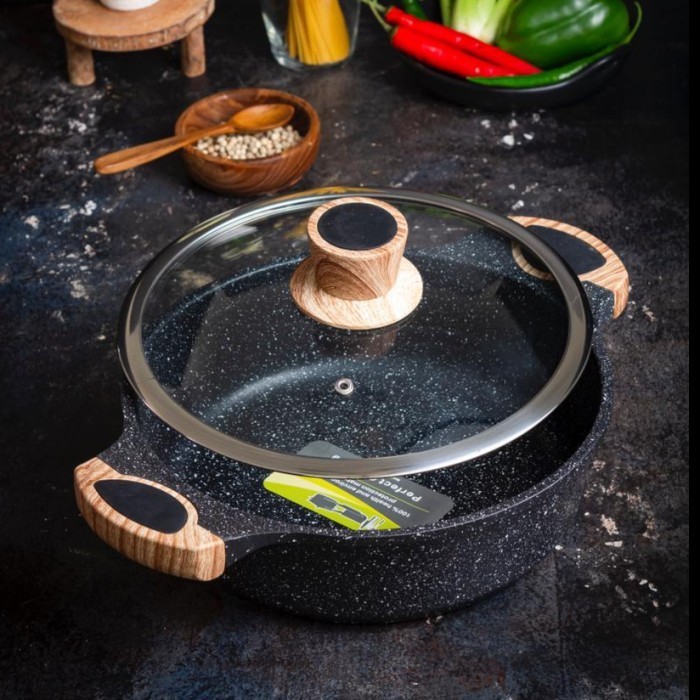 Wajan Panci Teflon Anti Lengket Non Stick Medical Stone