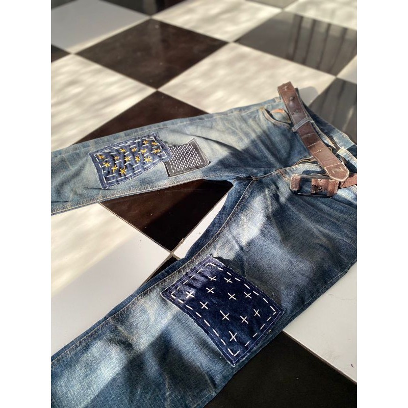 Sashiko patch denim