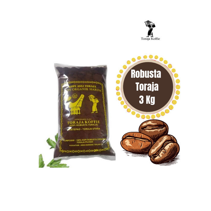 

Secrenada - Toraja Koffie Kopi Robusta Toraja Kopi Bubuk 3Kg Kopi Toraja Asli