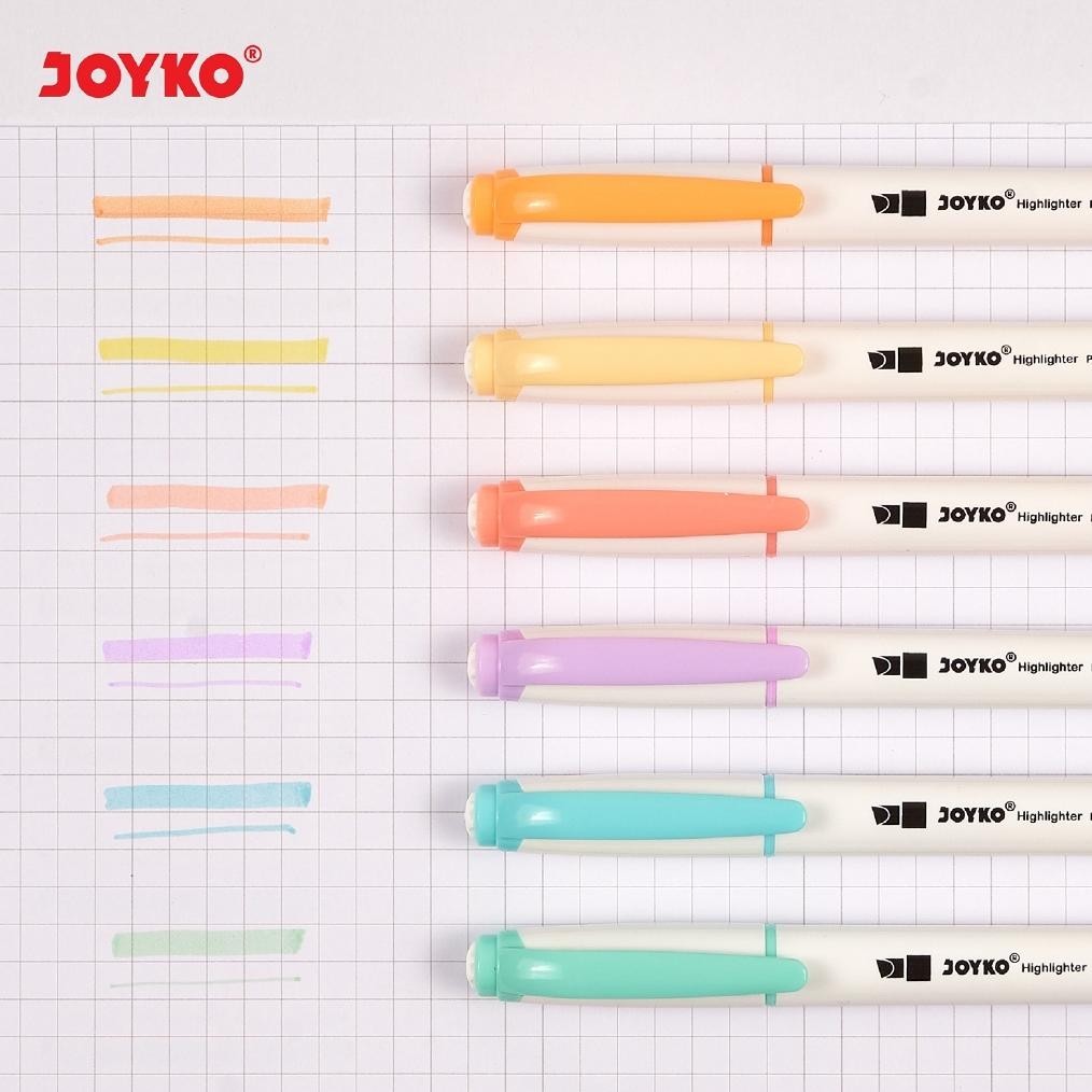 

An85 Highlighter Penanda Joyko HL-54 1 Set 6 Pcs 6 Warna Murah