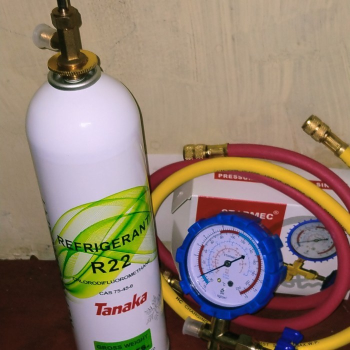 Paket isi freon showa.yukio.refrigerant R22 kaleng tinggal pake langsu