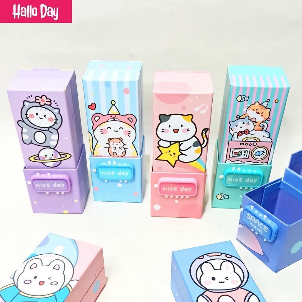 

KU09 HD Kotak Pensil Karton Berdiri Tingkat+Pin+Cermin / Tempat Pensil / Pensil Case / Kotak Pensil Hemat