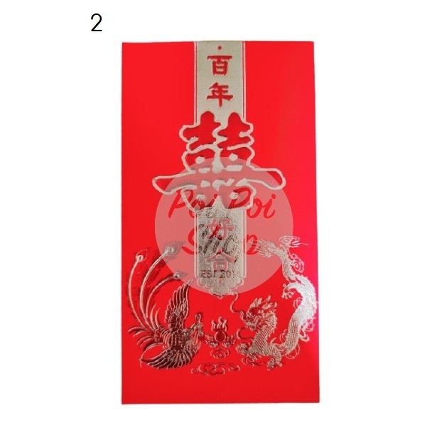

] Angpao Sangjit Panjang Emas 3D Timbul Angpao Fuk Pernikahan Imlek 6 pc