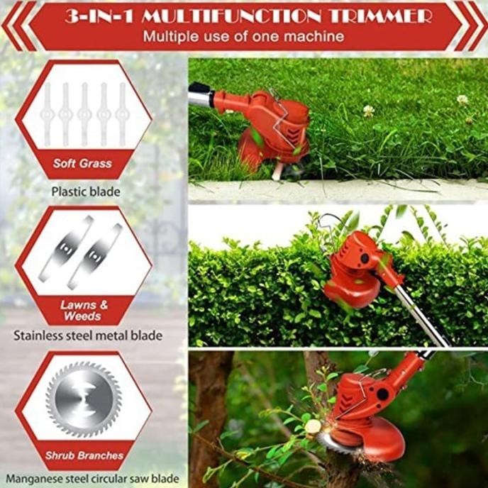 Mesin Potong Rumput 12V/24V/48V Cordless Lawn Mower Alat Potong Rumput  Ready