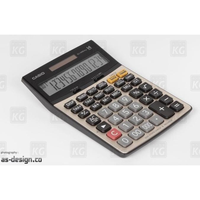 

TERBARU - KALKULATOR CASIO DJ 240D PLUS ORIGINAL - 14 DIGIT - CASIO ORIGINAL