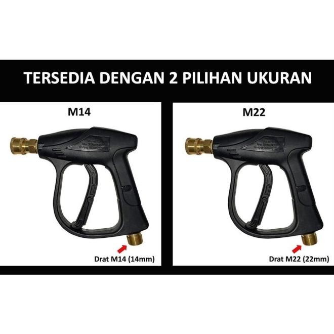 Stik Gagang Tembakan Pistol Semprotan Tekanan Tinggi High Pressure Water Tabung Botol Foam Lance Foa