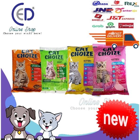 Makanan kucing cat choize adult 800gr & kitten 1kg (7pc EKSPEDISI) + EXTRA PACKING
