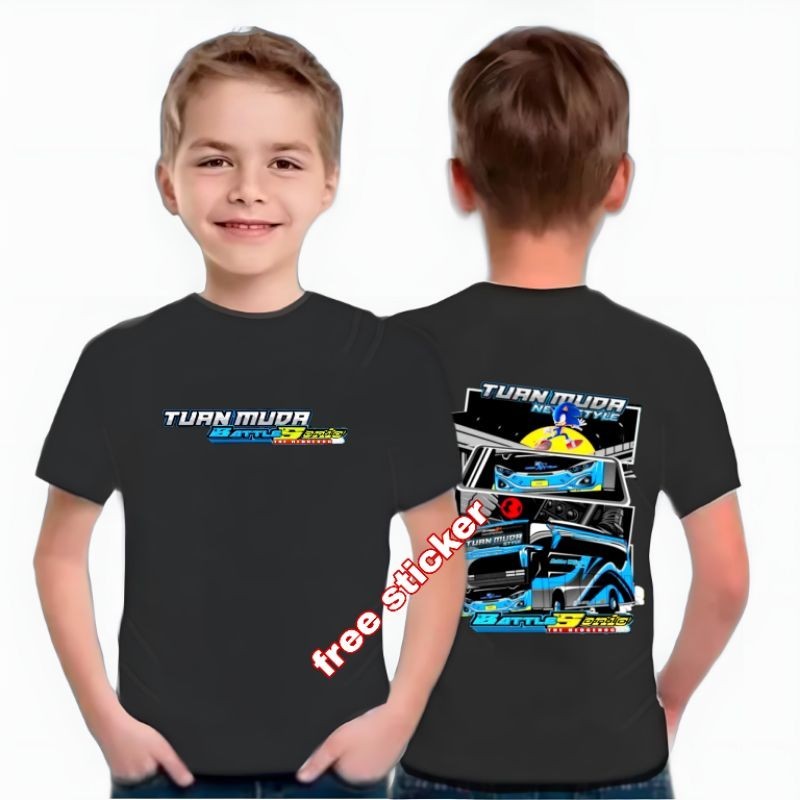 Baju anak laki laki bus telolet basuri | baju bus TUAN MUDA SONIC free sticker sablon