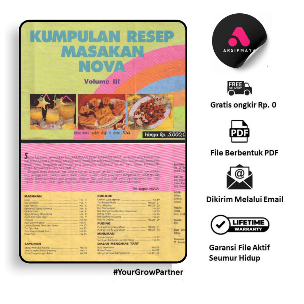 

401. KUMPULAN RESEP MASAKAN NOVA VOLUME III - [-]