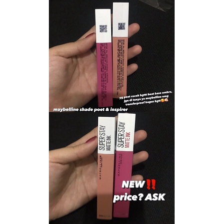NEW‼️ MAYBELLINE SUPERSTAY MATTE INK (( SHADE POET & INSPIRER ))