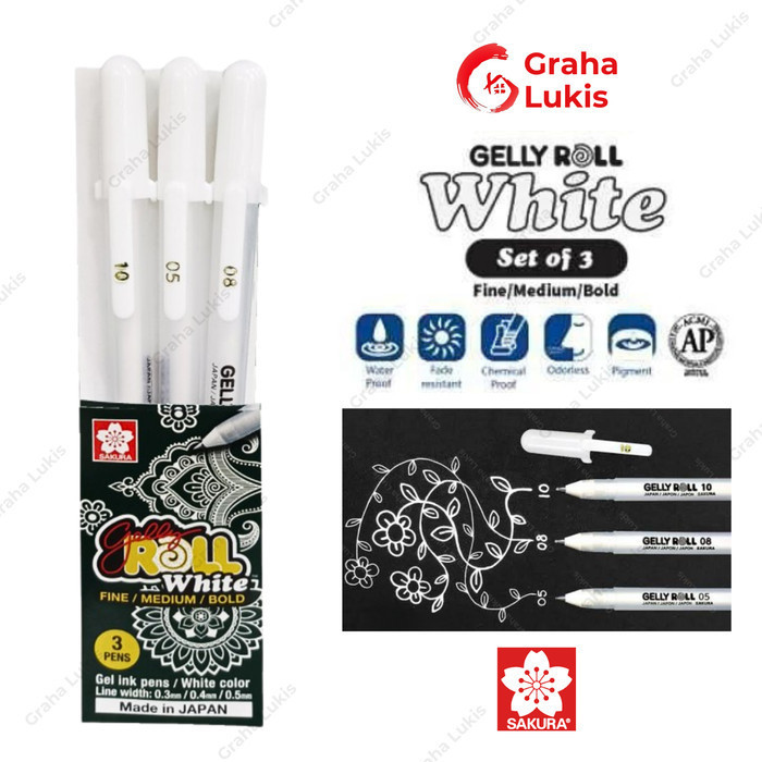 

Sale Sakura Gelly Roll White Set 3