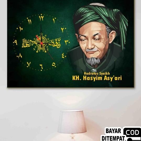 Hiasan Jam Dinding Nahdatul Ulama Nu Banser Nahdiyin Kh.Hasyim Asy'Ari
