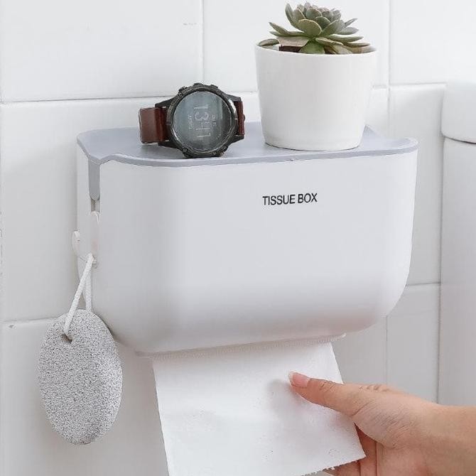 Tempat Tissue Tisu Toilet Wc Roll Gulung Tempel Dinding Keramik