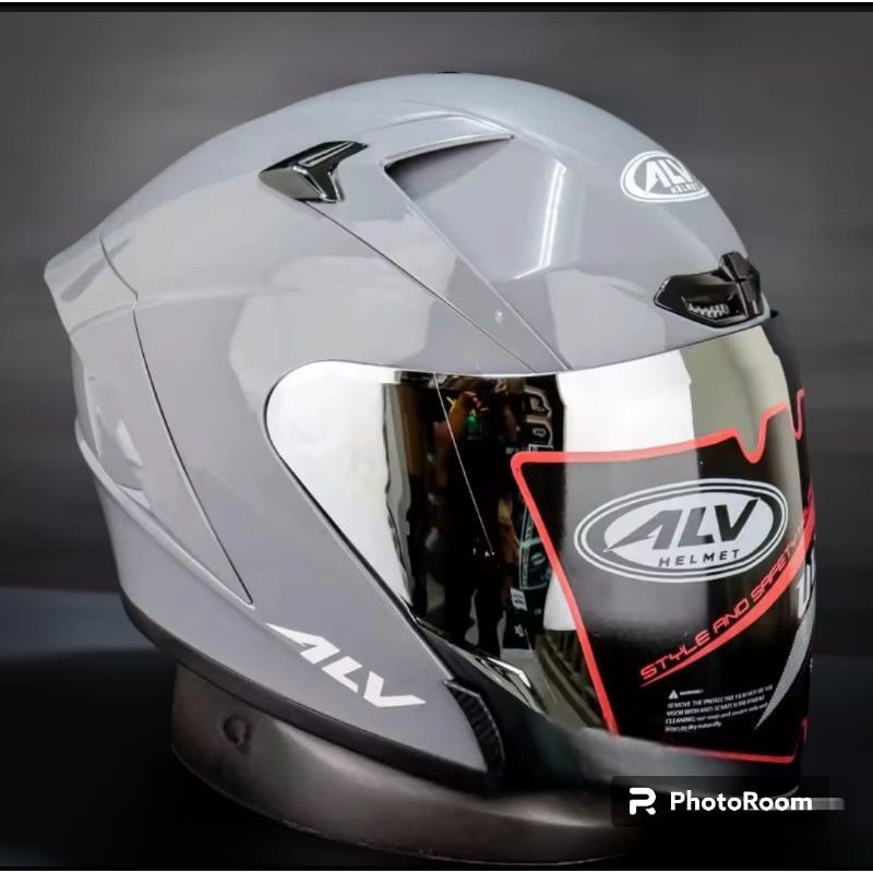 Helm Alv Ultron Original 100% Solid Terbaru Visor Silver Visor Bening Warna Stone Grey Pink Putih