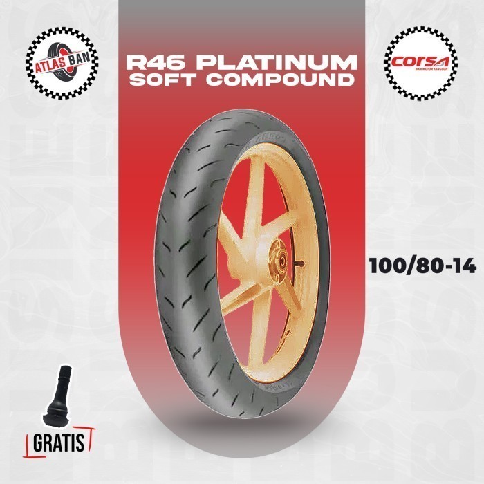 Ban Motor Matic CORSA R46 PLATINUM 100/80 Ring 14 Tubeless