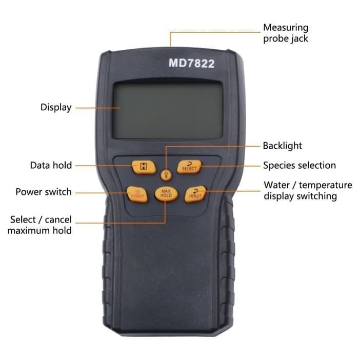 Grain Moisture Meter Md7822 Ukur Kadar Air Md-7822 Biji Bijian Jagung
