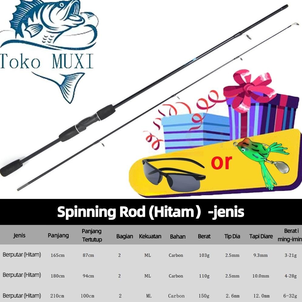 Cod Muxi Store Gagang Lurus/Gagang Putar/Tongkat Pancing Asli Terlaris/Peralatan Pancing Murah Cuci 