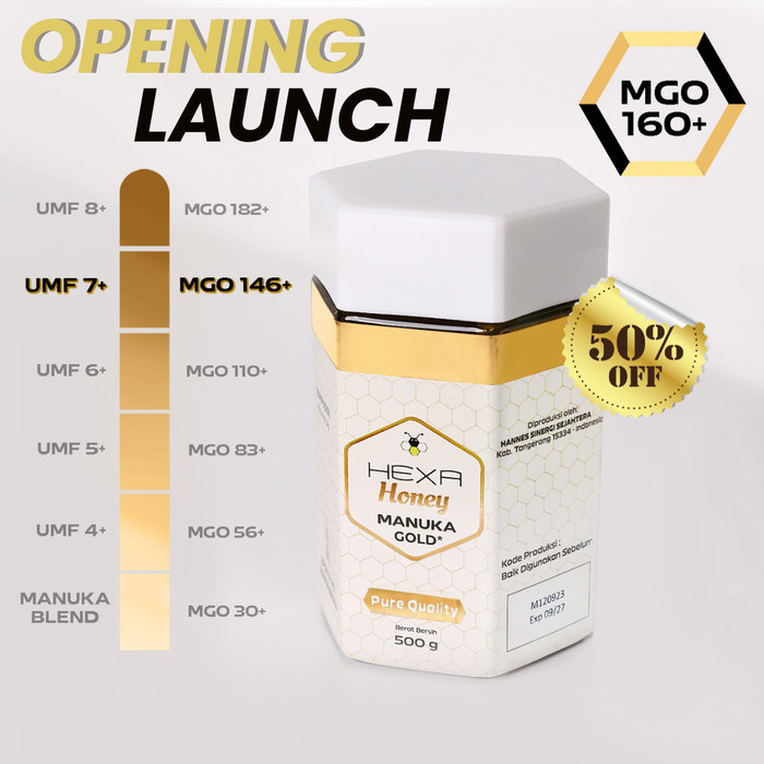 

Hexa Honey Manuka Gold (160+) 500gr