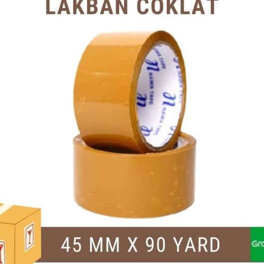 

(1 Dus) Lakban Bening Coklat 45 Mm X 90 Yard Nawa Tape Karton
