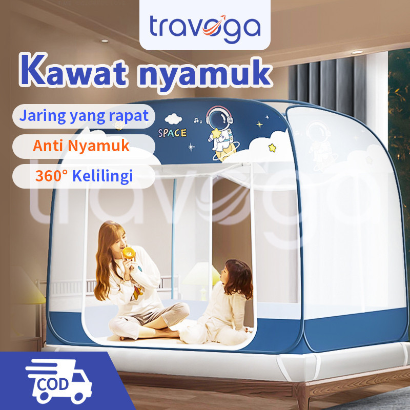 【Kelambu tidur 】Kelambu lipat jumbo untuk dewasa 160x200 180x200 220x200 Kelambu Lipat Portable kojo