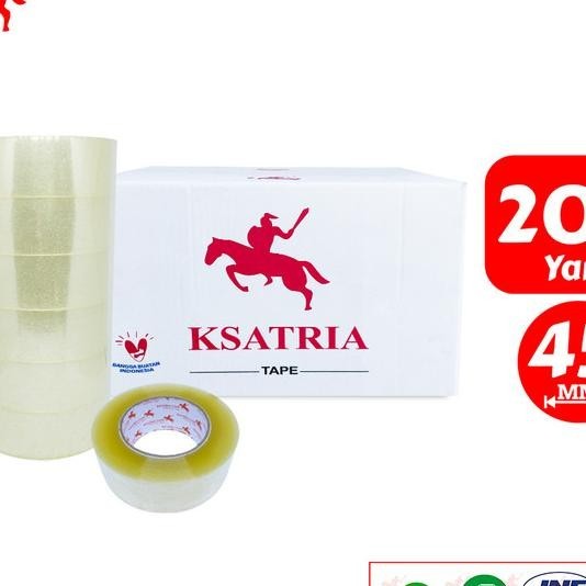 

Lakban Opp Tape / Lakban Bening Ksatria Tape 200 Yard (1 Dus)