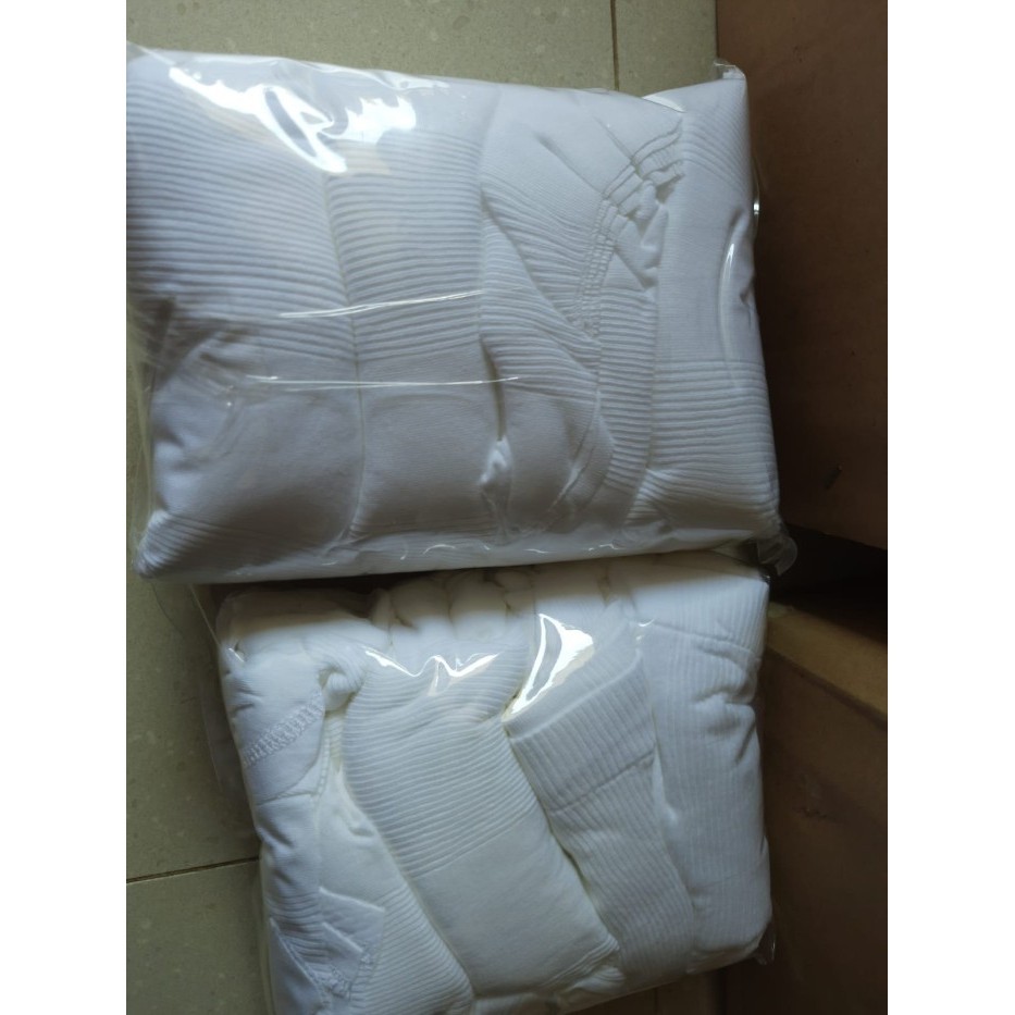 Kain Majun Perca Putih High - Katun Lap Poles