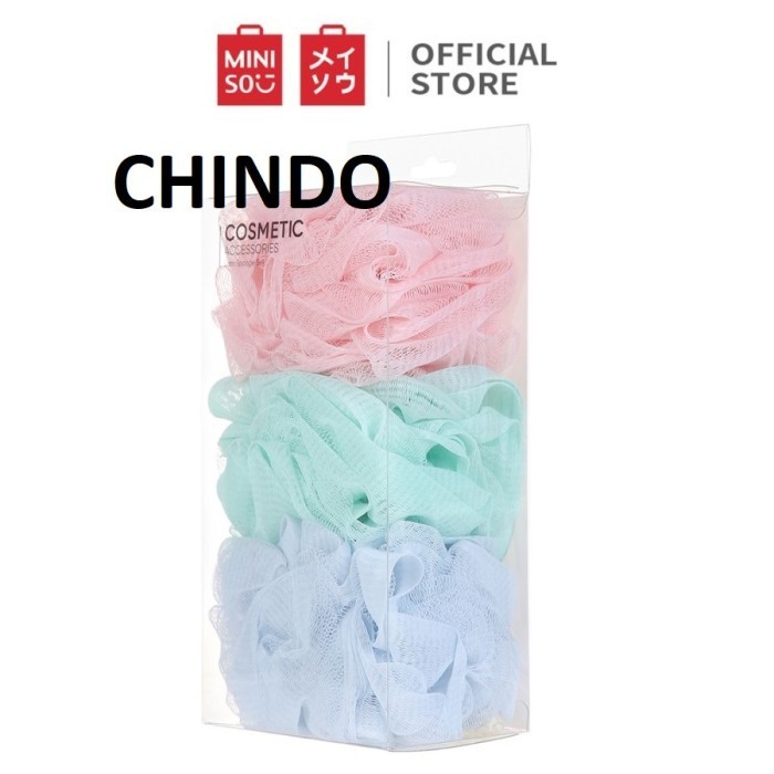 Terlaris MINISO SPONS MANDI SPONGE BATH SET ISI 3 MINISO ORIGINAL SALE