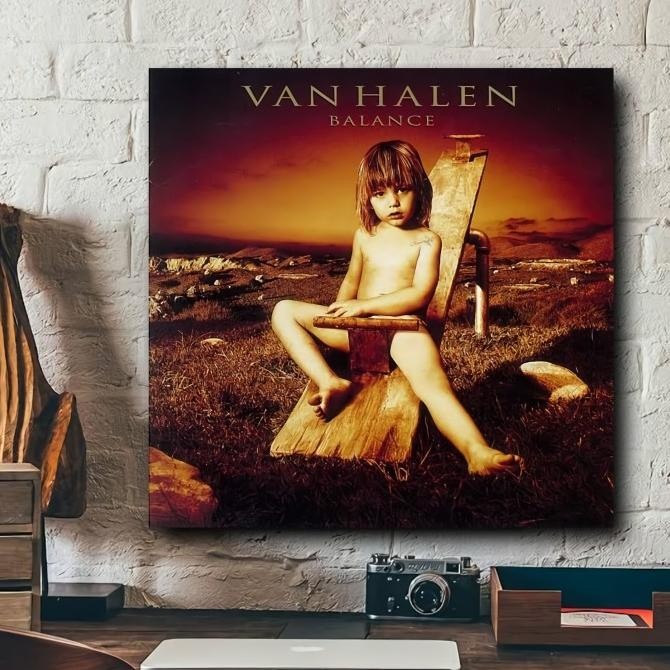 ------] poster kayu hiasan dinding walldecor van halen