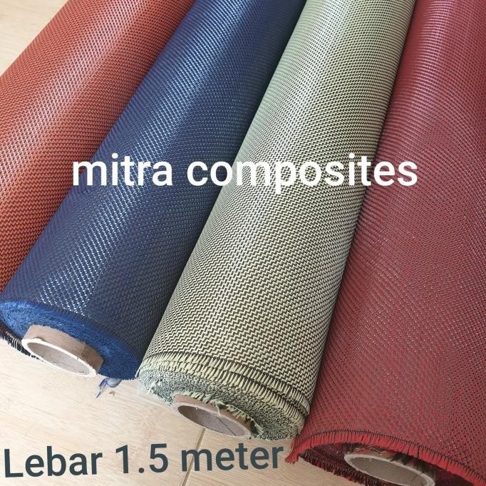karbon serat carbon kevlar hybrid fabric karbon kevlar merah kuning biru oren