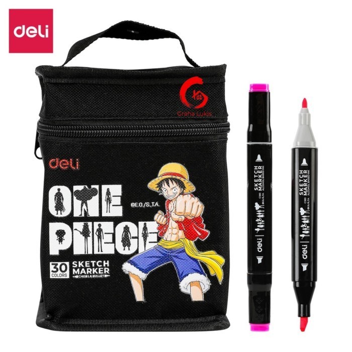 

Deli Sketch Marker / Spidol Sketsa One Piece Double Dual Tip 30 60 80