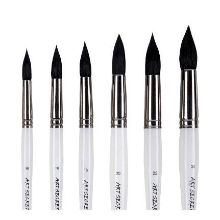 

25 RQ watercolor brush squirrel wooden handle