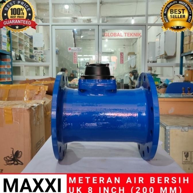 TERMURAH - water flow meter 8" flange PN16 PN 16 8in 8inc 8inch PAM PDAM