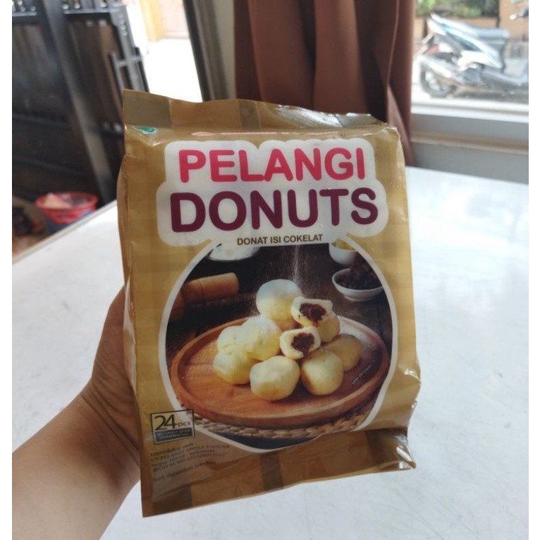 

Pelangi Donat isi coklat frozen / beku 24 pcs free gula halus