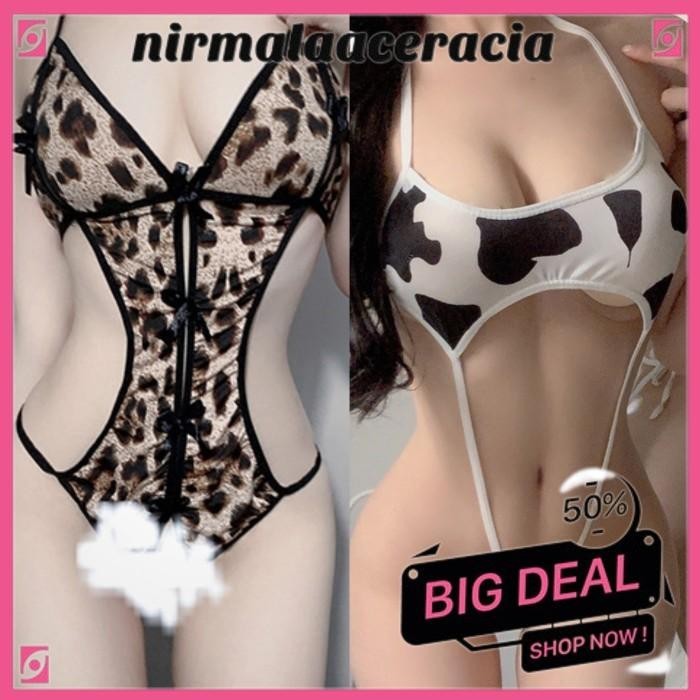 LINGERIE BAJU MALAM SEXY SEKSI HOT BAJU DINAS MALAM WANITA SEXY MOTIF MACAM DAN SAPI  NIRMALA ACERAC