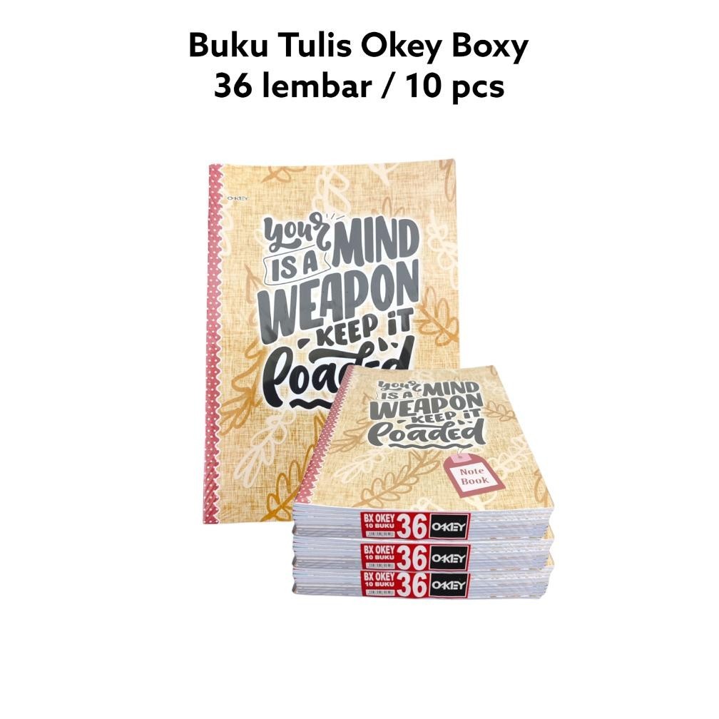 

Buku Tulis Boxy Okey 36 Lembar Isi 10 Pcs Ukuran B5 Motif Fancy Exclusive hanya Di lapak Kami - Jual Pak FLASH SALE