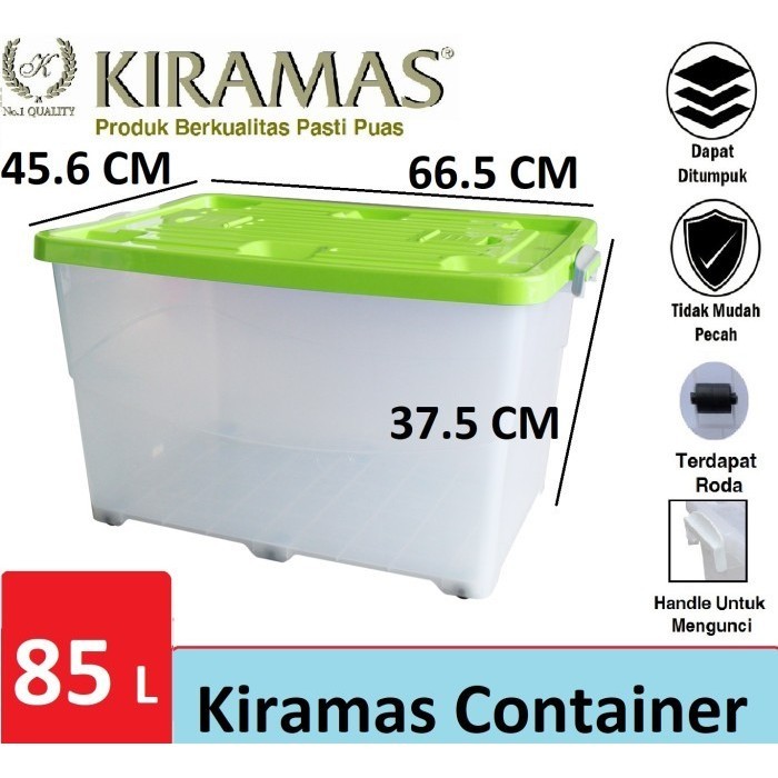Kiramas Kontainer / Kontainer Plastik Transparan 85 Liter B85 AR