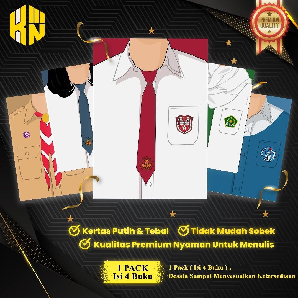 

KEN.IND - BUKU TULIS SEKOLAH TEMA SERAGAM SEKOLAH TK, SD, SMP, SMK, MI, MTS, Dll. BISA REQUEST SERAGAM LAINNYA. Bergaris 50 Lembar Isi 4 Buku/ Buku Tulis Anime/ Buku Aesthetic/ Buku Catatan FLASH SALE