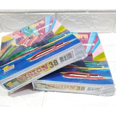 

BUKU TULIS MERK VISION 38 LEMBAR ( PAK / 10 PCS ) FLASH SALE
